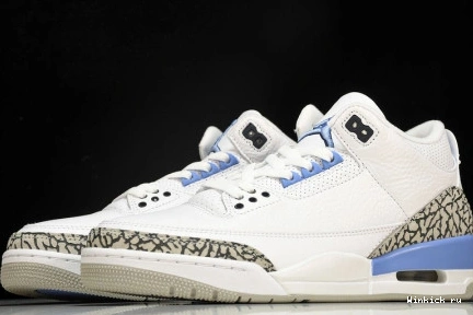 JORDAN “UNC” AIR WHITE 3 RETRO 0912